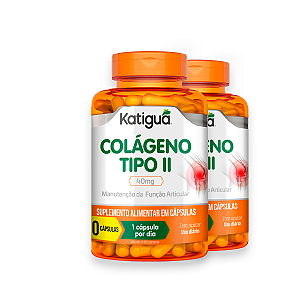 Kit 2 Colágeno Tipo II Katiguá 40mg 90 Cápsulas
