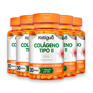 Kit 5 Colágeno Tipo II Katiguá 40mg 30 Cápsulas
