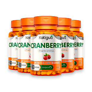 Kit 5 Cranberry Katiguá 60 Cápsulas