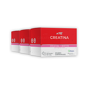 Kit 3 Creatina + Biotina Katiguá 30 Sachês Limão
