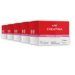 Kit 5 Creatina + Biotina Katiguá 30 Sachês Limão