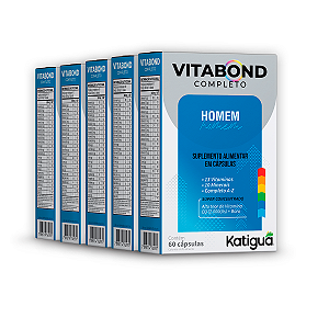 Kit 5 Vitabond Completo Homem Katiguá 60 Cápsulas
