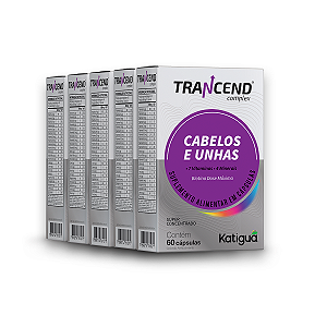 Kit 5 Trancend Completo Cabelos e Unhas Katiguá 60 Cápsulas