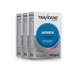 Kit 3 Trancend Completo Homem Katiguá 60 Cápsulas