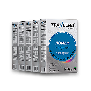 Kit 5 Trancend Completo Homem Katiguá 60 Cápsulas
