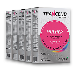 Kit 5 Trancend Completo Mulher Katiguá 60 Cápsulas