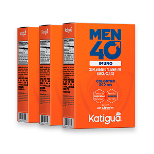 Kit 3 Men 40 Imuno Colostro Katiguá 300mg 30 cápsulas