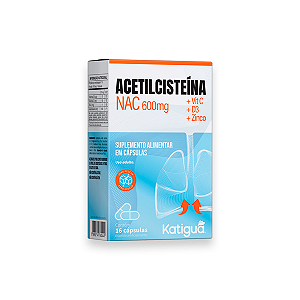 Nac Acetilcisteína Katiguá Vitamina 600mg 16 Cápsulas