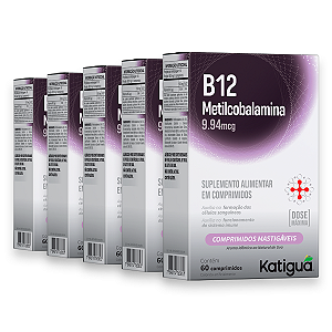 Kit 5 Vitamina B12 Metilcobalamina Katiguá 60 Cápsulas