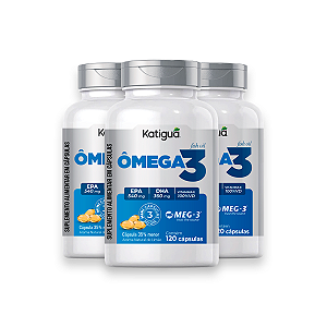 Kit 3 Ômega 3 MEG-3 Katiguá 632mg 120 Cápsulas