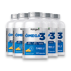 Kit 5 Ômega 3 MEG-3 Katiguá 632mg 240 Cápsulas