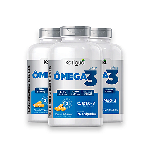 Kit 3 Ômega 3 MEG-3 Katiguá 632mg 240 Cápsulas