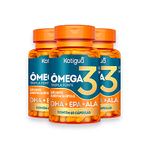 Kit 3 Ômega 3 Tripla Fonte Katiguá 1000mg 60 Cápsulas