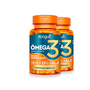 Kit 2 Ômega 3 Tripla Fonte Katiguá 1000mg 60 Cápsulas