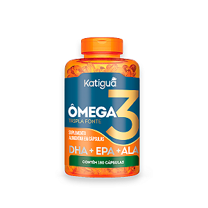 Ômega 3 Tripla Fonte Katiguá 1000mg 180 Cápsulas