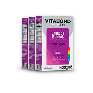 Kit 3 Vitabond Completo Cabelos e Unhas Katiguá 60 Cápsulas