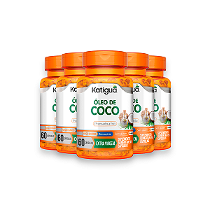 Kit 5 Óleo de Coco Katiguá 1000mg 60 Cápsulas