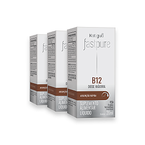 Kit 3 Fast Pure B12 Dose Máxima Katiguá 20ml