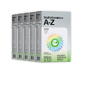 Kit 5 STD Multivitamínico A-Z Katiguá 30 Cápsulas