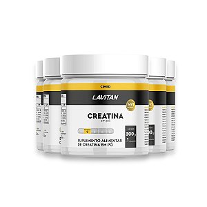 Kit 5 Creatina Lavitan Pó 300g
