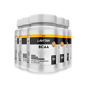 Kit 5 BCAA Lavitan 100 Cápsulas