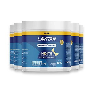 Kit 5 Super Fórmula Noite Lavitan Maracujá em Pó 300g