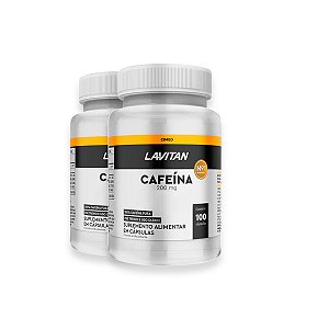 Kit 2 Cafeína Lavitan 200mg 100 Cápsulas
