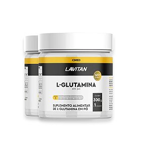 Kit 2 L-Glutamina Lavitan Pó 300g