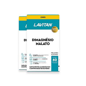 Kit 2 Dimagnésio Malato Lavitan 60 Comprimidos