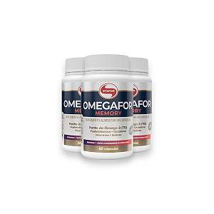 Kit 3 Omegafor Memory Vitafor 1000mg 60 Cápsulas