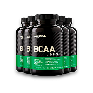 Kit 5 BCAA 1000 Optimum Nutrition 200 Cápsulas