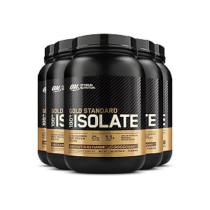 Kit 5 Whey Gold Isolate Optimum Nutrition Chocolate 744g