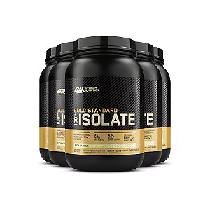 Kit 5 Whey Gold Isolate Optimum Nutrition Baunilha 720g
