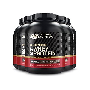 Kit 5 Whey Gold Standard Optimum Nutrition Chocolate 2.29Kg
