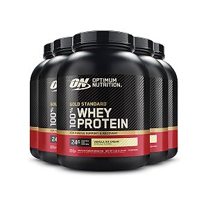 Kit 5 Whey Gold Standard Optimum Nutrition Baunilha 2.26Kg