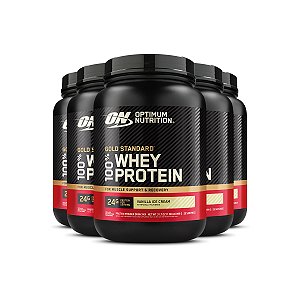 Kit 5 Whey Gold Standard Optimum Nutrition Baunilha 899g