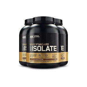 Kit 3 Whey Gold Isolate Optimum Nutrition Chocolate 2.36Kg