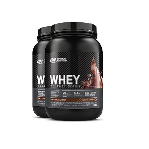 Kit 2 Whey Gourmet Optimum Nutrition Chocolate 900g