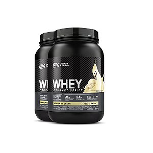 Kit 2 Whey Gourmet Optimum Nutrition Baunilha 900g