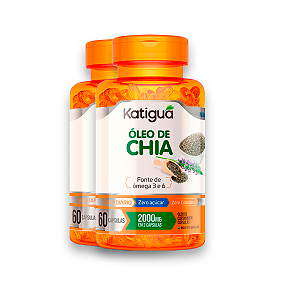 Kit 2 Óleo de Chia Katiguá 1000mg 60 Cápsulas