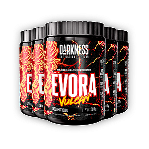 Kit 5 Pré Treino Évora Vulcan Darkness Spic Melon 300g