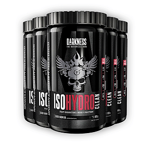 Kit 5 Whey Protein Iso Hydro Darkness Baunilha 900g