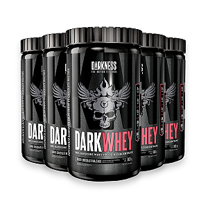 Kit 5 Whey Protein DarkWhey 100% Darkness Chocolate Maltado 900g