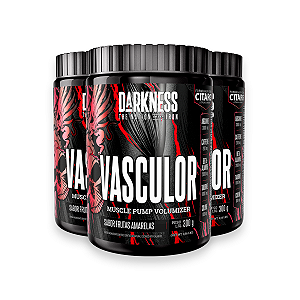 Kit 3 Pré Treino Vasculor Powder Darkness Frutas Amarelas 300g