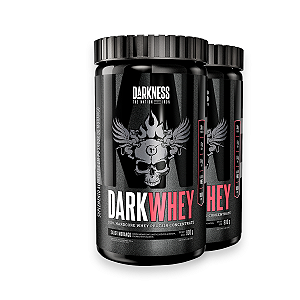 Kit 2 Whey Protein DarkWhey 100% Darkness Morango 900g