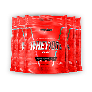 Kit 5 Whey Protein 100% Puro Integral Medica Chocolate 900g