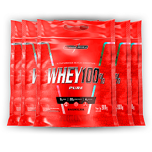 Kit 5 Whey Protein 100% Puro Integral Medica Baunilha 900g
