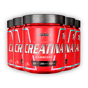 Kit 5 Creatina Monohidratada Hardcore Integral Medica 500g