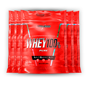 Kit 5 Whey Protein 100% Puro Integral Medica Baunilha 1.8Kg