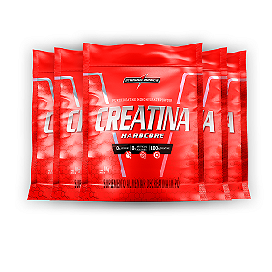 Kit 5 Creatina Monohidratada Pura Hardcore Integral Medica 1Kg